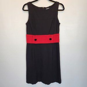Ann Taylor Red and Black Sheath Dress Size 6